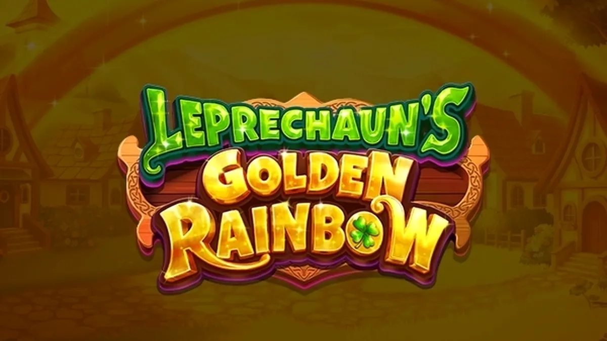 Tampilan visual slot Leprechaun's Golden Rainbow dengan tema Irlandia