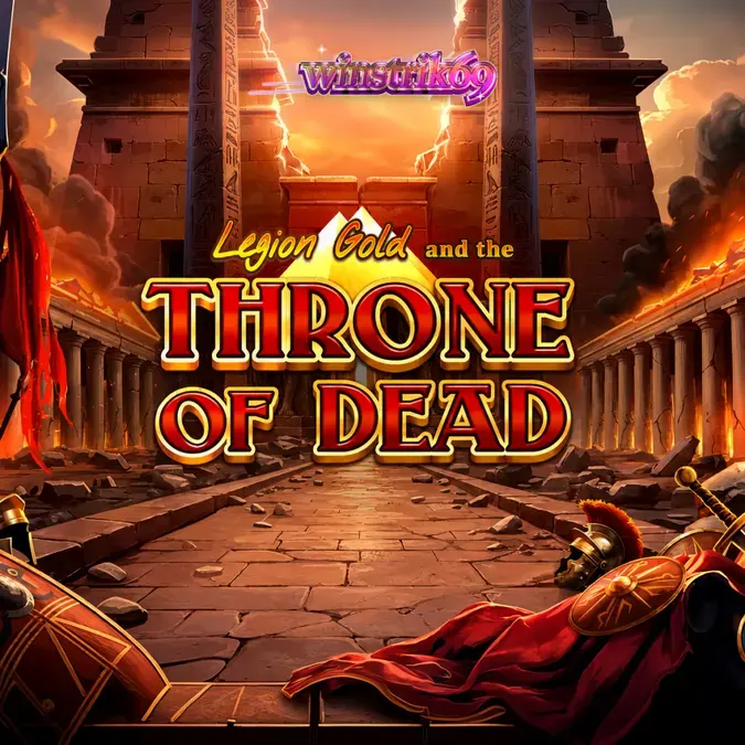 Tampilan visual slot Legion Gold and the Throne of Dead dengan nuansa emas dan kuno